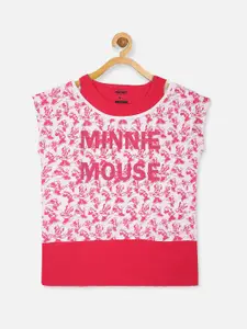 Kids Ville Girls Minnie Printed Cotton T-Shirt