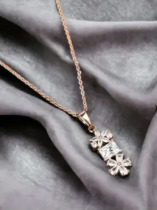 DressBerry Rose Gold-Plated Pendant & Chain