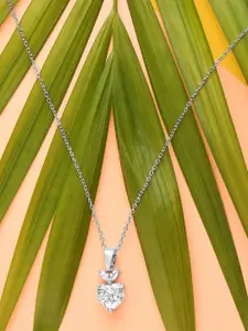 DressBerry White Brass Silver-Plated Necklace