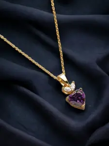 DressBerry Gold-Plated Heart Pendant & Chain