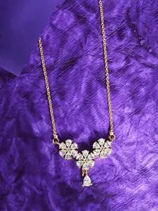 DressBerry White Brass Gold-Plated Necklace