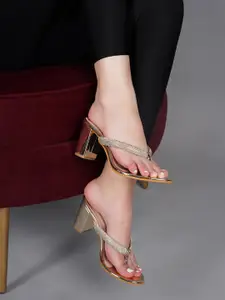 Shezone Embellished Block Heels