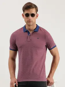 Lee Pink Polo Collar Slim Fit Cotton T-shirt