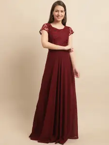 Just Wow Embellished Georgette Party Maxi Dress