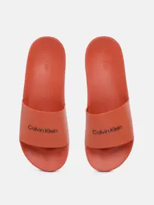 Calvin Klein Men Brand Logo Print Sliders