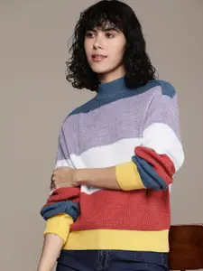French Connection Striped Pullover Sweater