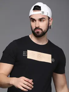 WROGN Typography Embossed Pure Cotton Slim Fit T-shirt