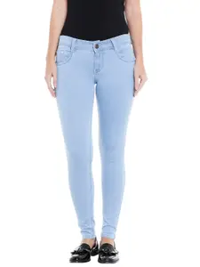 High Star Women Blue Slim Fit Mid-Rise Clean Look Stretchable Jeans