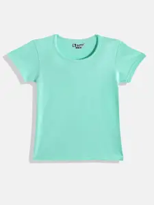 Eteenz Girls Cotton Regular Fit T-shirt