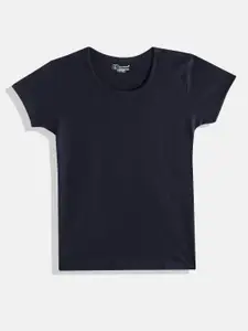 Eteenz Girls Round Neck Cotton T-shirt