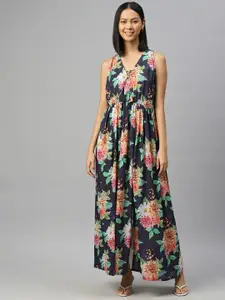 BUTA BUTI Floral Print Cotton Maxi Dress