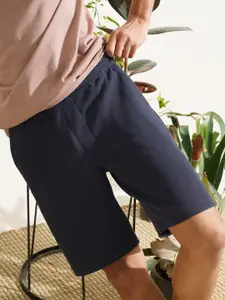DAMENSCH Men Solid Waffle Texture Shorts