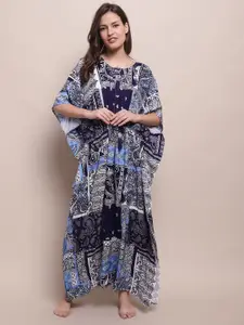 Shararat Printed Maternity Maxi Kaftan Nightdress