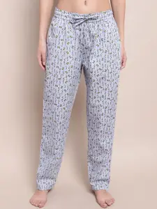 Shararat Printed Mid-Rise Cotton Lounge Pants