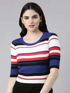SHOWOFF Striped Fitted Top