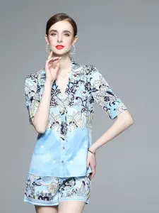 JC Collection Floral Printed Shirt & Shorts