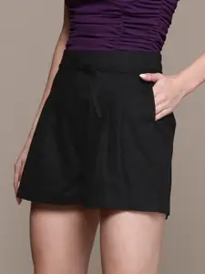 bebe Women All Day Pure Cotton Pleated Shorts