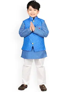 BAESD Boys Kurta With Pyjamas & Nehru Jacket