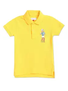 U.S. Polo Assn. Kids Boys Polo Collar Pure Cotton T-Shirt