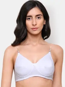 College Girl Non Padded Non-Wired All Day Comfort Backless Seamless Cotton T-shirt Bra