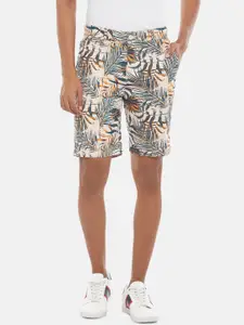 People Men Tropical Printed Mid-Rise Shorts