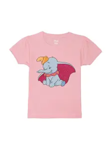Wear Your Mind Girls Humour And Comic Dumbo Puffed Sleeves Pure Cotton T-Shirt