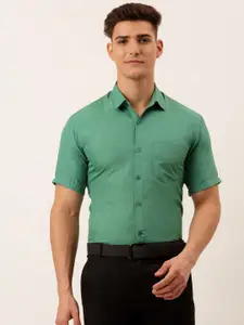 JAINISH Spread Collar Classic Fit Pure Cotton Formal Shirt