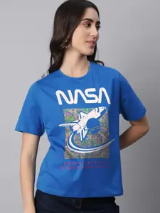 Free Authority Nasa Printed Cotton Relaxed-Fit T-Shirt