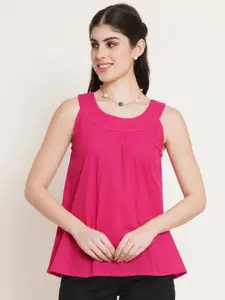 FABRIC FITOOR Gathered A-Line Cotton Top