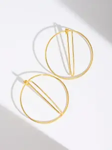 XPNSV Gold-Plated Contemporary Drop Earrings