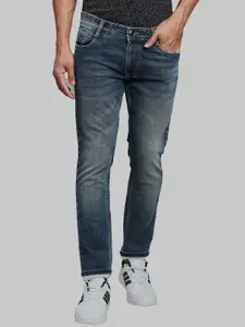 Parx Men Slim Fit Low-Rise Heavy Fade Jeans