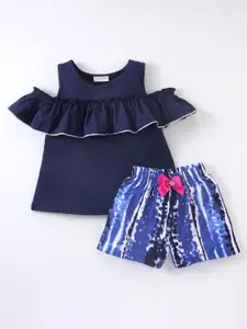 CrayonFlakes Girls Pure Cotton Top With Shorts