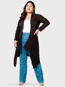 BUY NEW TREND Curvy Longline Shrug with High Low Hem
