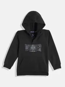 Allen Solly Junior Boys Typography Print Hooded Sweatshirt