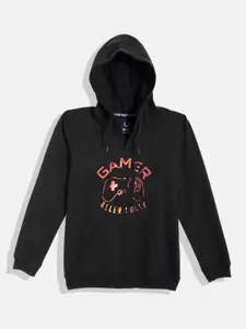 Allen Solly Junior Boys Typography Print Hooded Sweatshirt