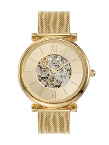 Fossil Women Carlie Skeleton Automatic Analogue Watch ME3250