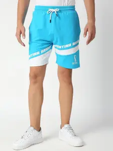 FanCode Men Typography Printed Cotton Sports Shorts