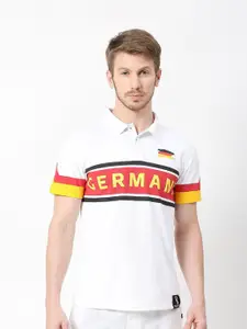 FanCode Germany FIFA World-Cup Typography Printed Polo Collar T-shirt