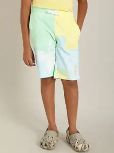 Indian Terrain Boys Abstract Printed Pure Cotton Shorts