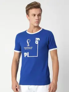 FanCode Fifa World-Cup Typography Printed Cotton Bio Finish Sports T-shirt