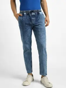 Urbano Fashion Men Heavy Fade Mid-Rise Cropped Stretchable Joggers