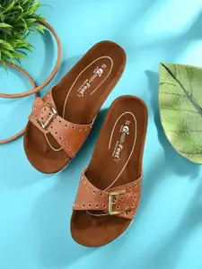 FRESH 1947 FEET Embellished Open Toe Flats