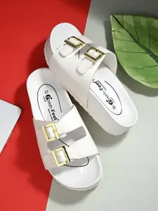 FRESH 1947 FEET Buckled Open Toe Flats