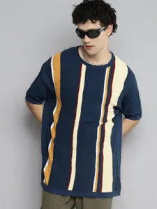 Kook N Keech Men Multicoloured Colourblocked Pockets T-shirt