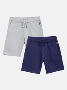 Campana Boys Pack Of 2 Mid-Rise Cotton Shorts