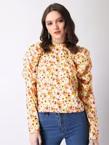 FabAlley Multicoloured Floral Print Georgette Top
