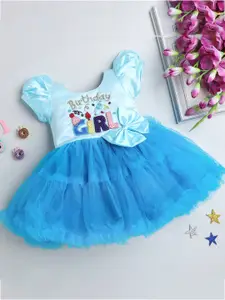 Pink Chick Girls Embellished Satin Fit & Flare Tulle Dress