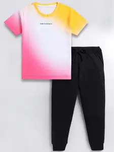 BAESD Boys Colourblocked T-Shirt With Trousers