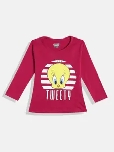 Eteenz Girls Premium Cotton Tweety Printed T-shirt