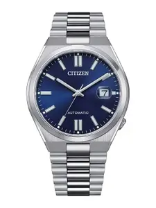 Citizen Men Dial & Stainless Steel Bracelet Style Straps Analogue Automatic Watch NJ0150-81L-FLEX